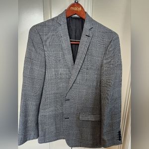 Men's grey and black bar III sport coat